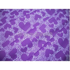 Мембранная ткань "Сердечки фиолет" 